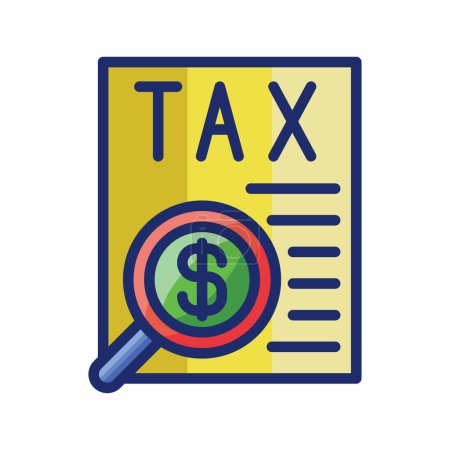 Illustration for Tax document icon vector illustration design - Royalty Free Image