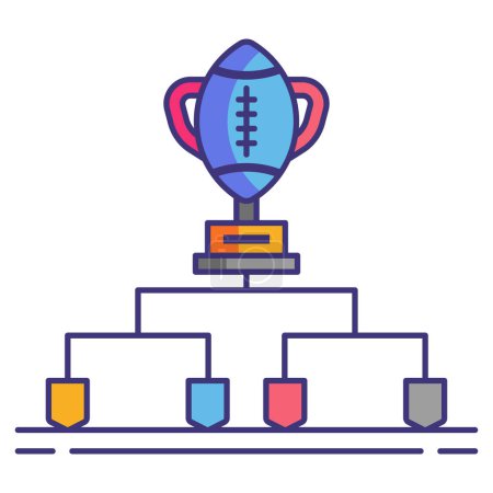 Illustration for Play offs icon on white background - Royalty Free Image