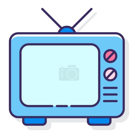Foto de Icono de vector de televisión moderna ilustración simple vector - Imagen libre de derechos