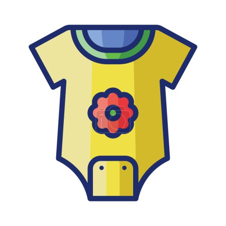 Ilustración de Ropa de bebé icono plano, ilustración simple - Imagen libre de derechos