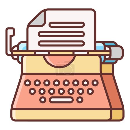 Illustration for Typewriter icon vector illustration - Royalty Free Image