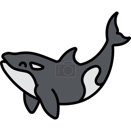Illustration for Vector illustration of killer whale - Royalty Free Image
