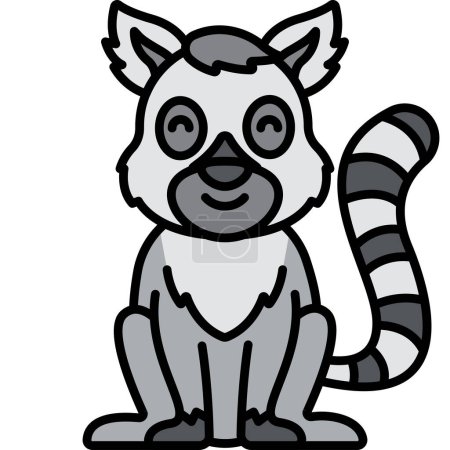 Illustration for Vector illustration of Lemur sign - Royalty Free Image