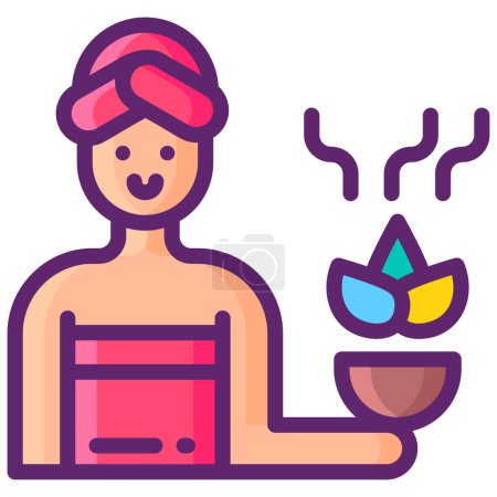 Illustration for Spa and relaxation icon, vector illustration - Royalty Free Image