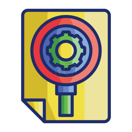 Illustration for Vector illustration of Operational Audit icon - Royalty Free Image
