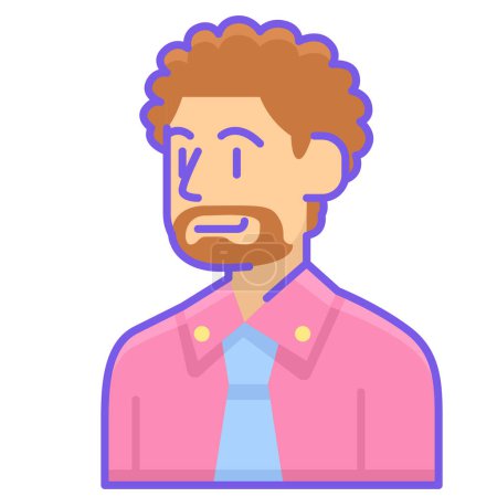 Illustration for Male avatar vector icon - Royalty Free Image