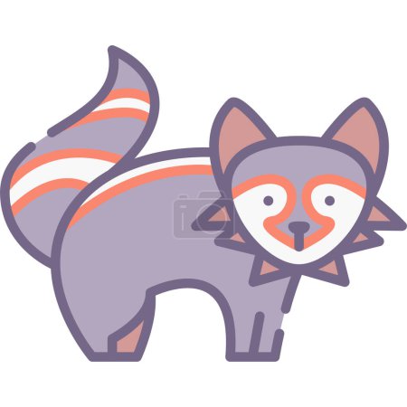 Téléchargez les illustrations : Skunk icône isolée vecteur illustration design - en licence libre de droit