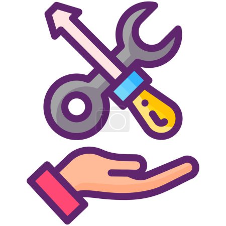 Illustration for Maintenance icon simple design - Royalty Free Image
