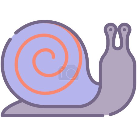 Téléchargez les illustrations : Illustration vectorielle d'icône d'escargot - en licence libre de droit
