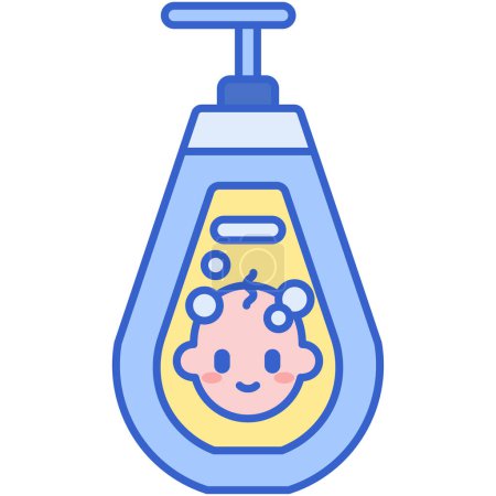Ilustración de Bebé champú vector icono de color plano aislado - Imagen libre de derechos