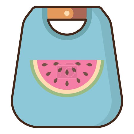 Illustration for Bib juice fruit icon - Royalty Free Image