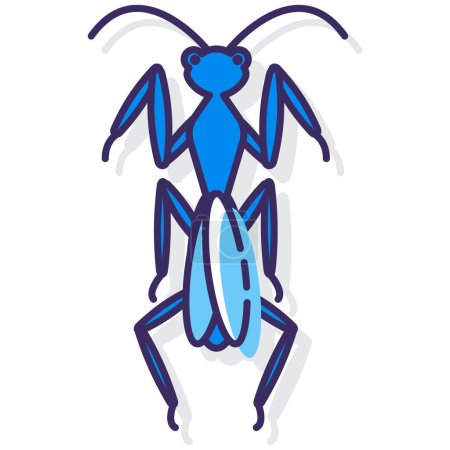 Ilustración de Ilustración vectorial de mantis religiosa - Imagen libre de derechos