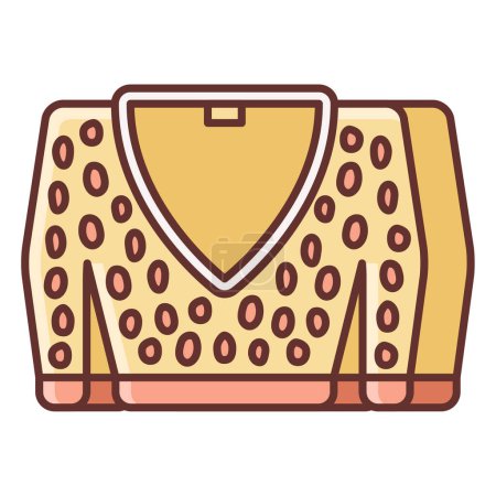 Foto de Ropa chaqueta color vector garabato icono simple - Imagen libre de derechos