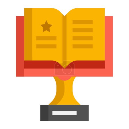 Illustration for Literary Award flat vector icon - Royalty Free Image