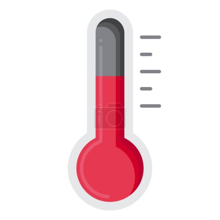 Illustration for Thermometer icon, cartoon style - Royalty Free Image
