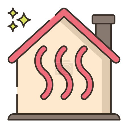 Ilustración de Icono de calefacción diseño simple - Imagen libre de derechos