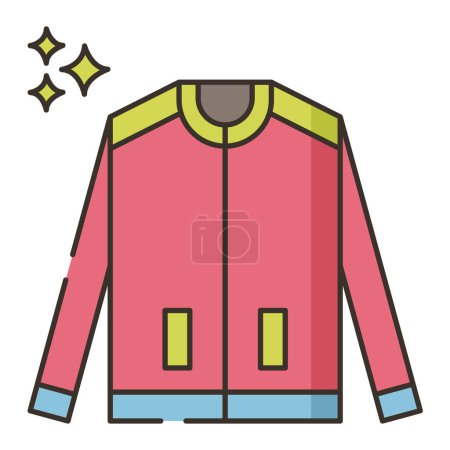 Ilustración de Bombardero icono de la chaqueta vector ilustración - Imagen libre de derechos