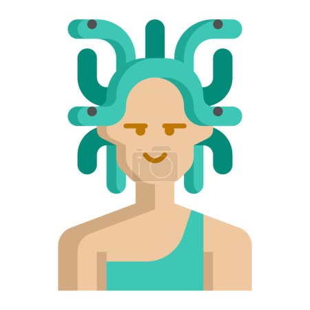 Illustration for Vector illustration of Medusa icon - Royalty Free Image