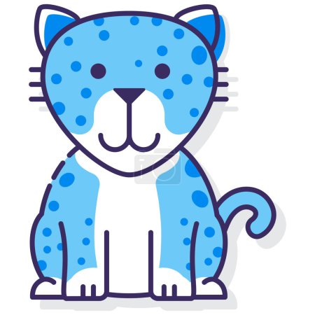 Téléchargez les illustrations : Icône jaguar sur fond blanc - en licence libre de droit