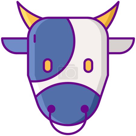 Illustration for Bull. web icon simple design - Royalty Free Image