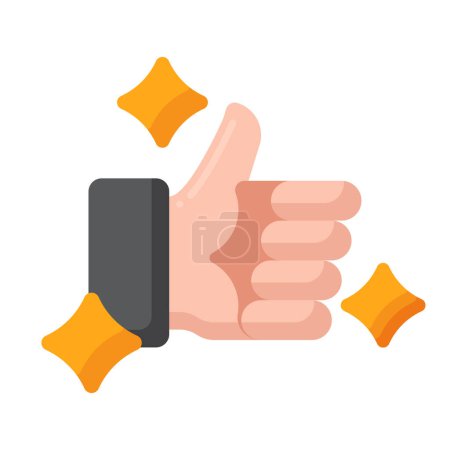 Illustration for Thumbs up gesture icon, simple vector illustration - Royalty Free Image