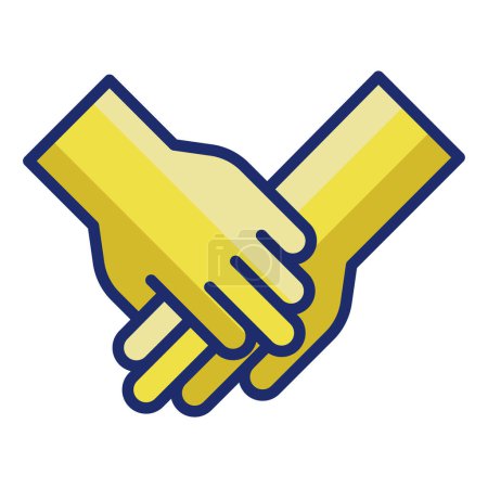 Illustration for Holding Hands icon on white background - Royalty Free Image