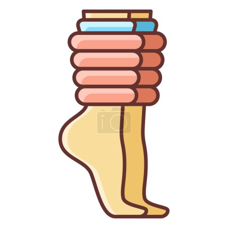 Téléchargez les illustrations : Illustration vectorielle de l'icône Leg Warmers - en licence libre de droit