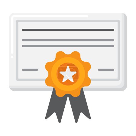 Illustration for Award certificate vector icon - Royalty Free Image