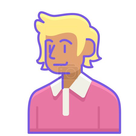 Illustration for Avatar male person icon - Royalty Free Image