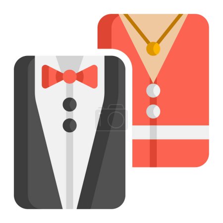 Ilustración de Código de vestido icono vector plano - Imagen libre de derechos