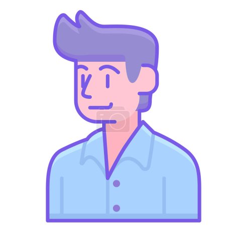 Illustration for Young man avatar cartoon - Royalty Free Image