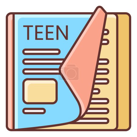 Ilustración de Ilustración vectorial del icono de revistas adolescentes - Imagen libre de derechos