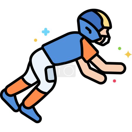 Illustration for Football player icon vector illustration - Royalty Free Image