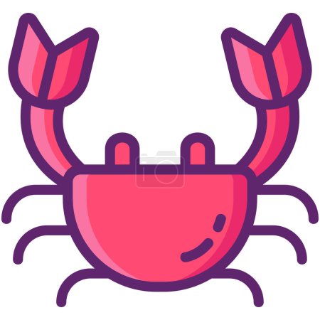 Illustration for Crustacean icon. simple illustration - Royalty Free Image