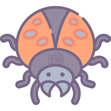 Illustration for Ladybug web icon vector illustration - Royalty Free Image