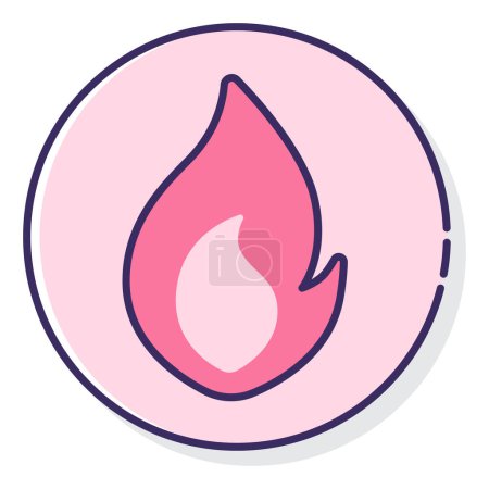 Illustration for Burning flame vector icon - Royalty Free Image