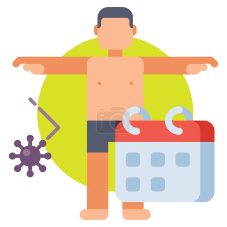 Ilustración de Icono de inmunidad adaptativa aislado sobre fondo blanco - Imagen libre de derechos