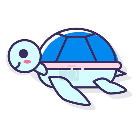 Téléchargez les illustrations : Illustration vectorielle icône tortue - en licence libre de droit