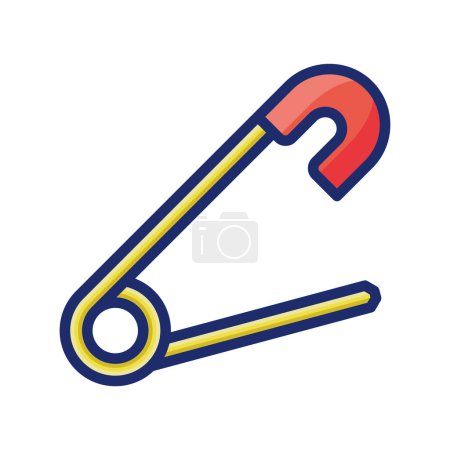 Illustration for Diaper Pin icon vector illustration - Royalty Free Image