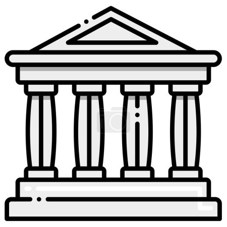 Ilustración de Acrópolis icono, ilustración vectorial - Imagen libre de derechos
