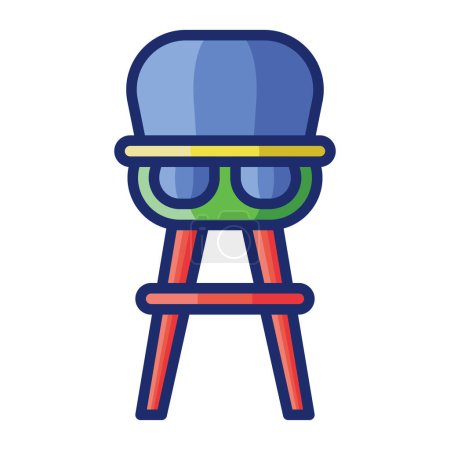 Illustration for High Chair cartoon vector icon - Royalty Free Image