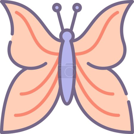 Téléchargez les illustrations : Illustration vectorielle icône papillon - en licence libre de droit