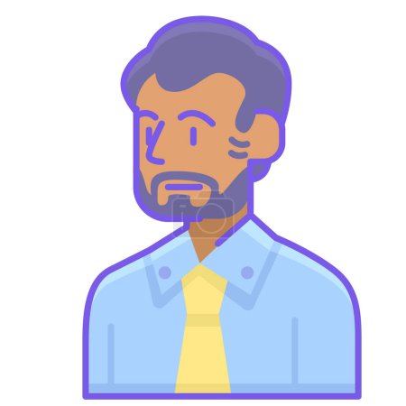 Ilustración de Hombre de negocios avatar dibujos animados vector ilustración diseño gráfico - Imagen libre de derechos