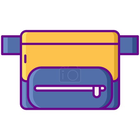 Illustration for Fanny Pack icon on white background - Royalty Free Image