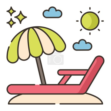 Illustration for Vacation icon vector illustration - Royalty Free Image