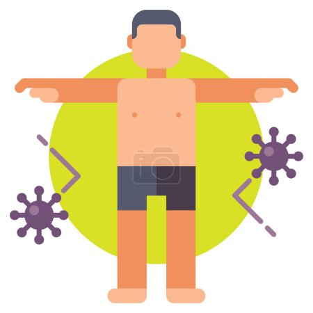 Illustration for Immune System icon on white background - Royalty Free Image
