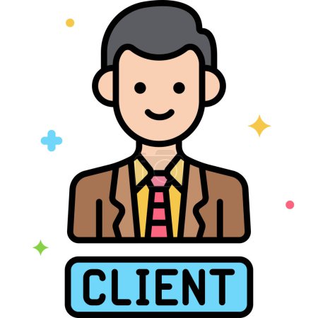 Ilustración de Icono del cliente, ilustración vectorial - Imagen libre de derechos