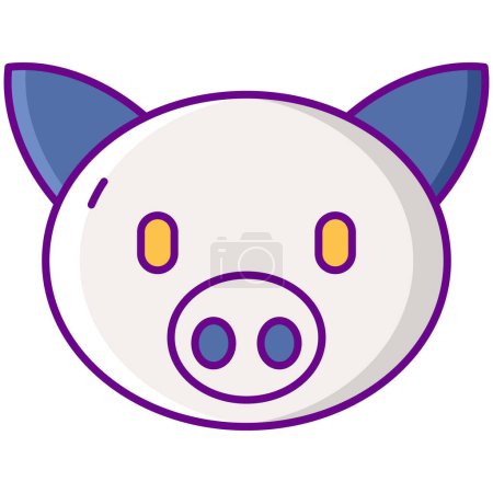 Ilustración de Cerdo. icono web ilustración simple - Imagen libre de derechos