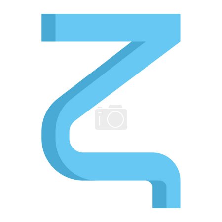 Illustration for Zeta icon logo design template - Royalty Free Image