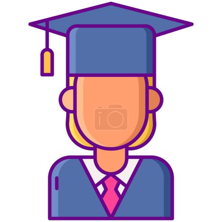 Illustration for Female Student icon vector illustration - Royalty Free Image